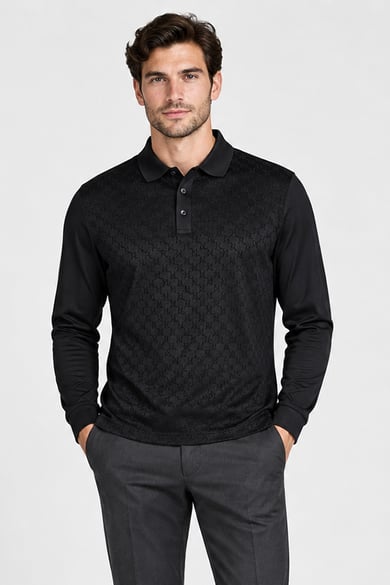 ΜΠΛΟΥΖΑ POLO KARL LAGERFELD - 990 ΜΑΥΡΟ